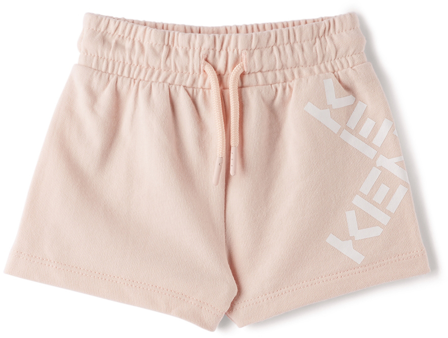 Kenzo Baby Pink Logo Shorts Kenzo