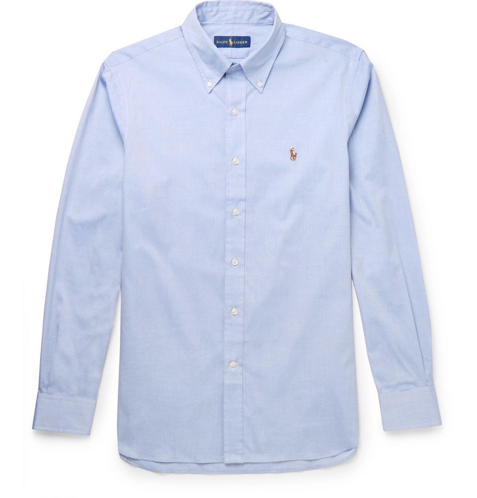 Polo Ralph Lauren - Button-Down Collar Cotton Oxford Shirt - Men - Light  blue Polo Ralph Lauren