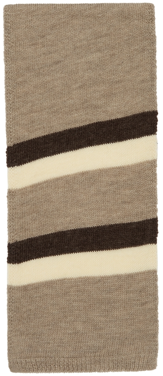 Our Legacy Beige Striped Ivy Scarf Our Legacy