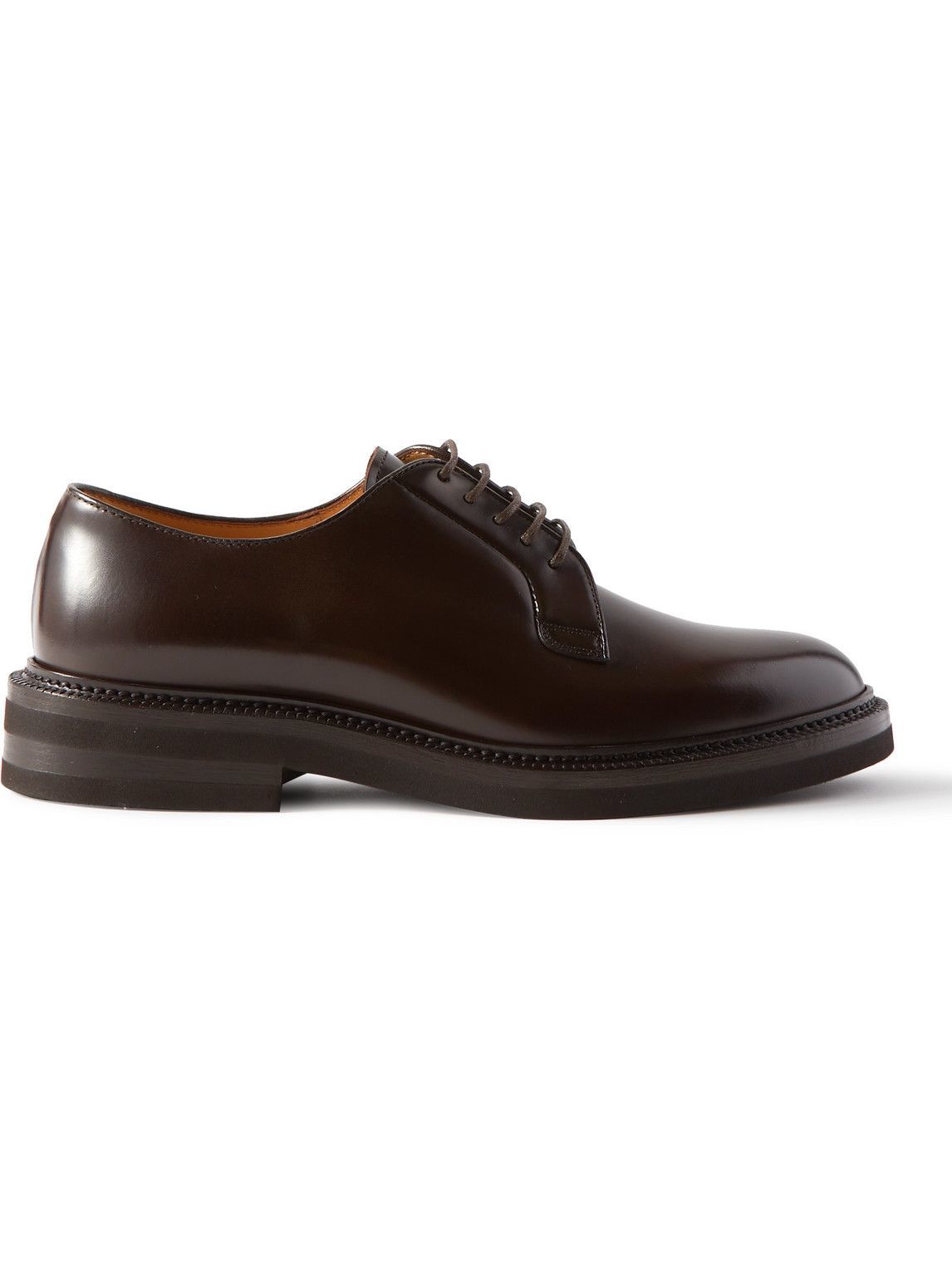 Brunello Cucinelli - Leather Derby Shoes - Brown Brunello Cucinelli