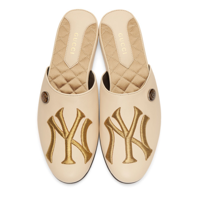 gucci ny yankees slippers