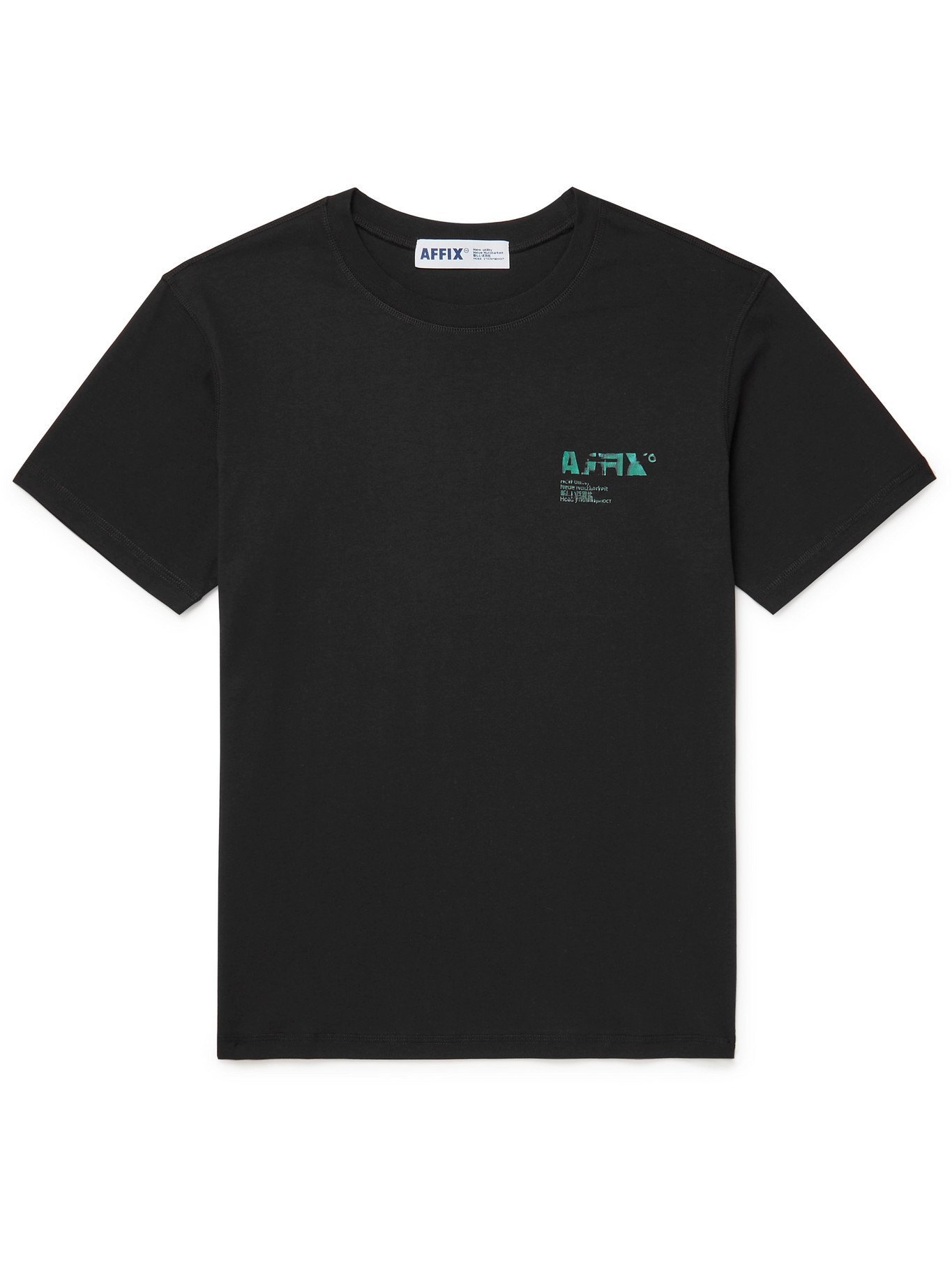 AFFIX - Logo-Print Organic Cotton-Jersey T-Shirt - Black Affix