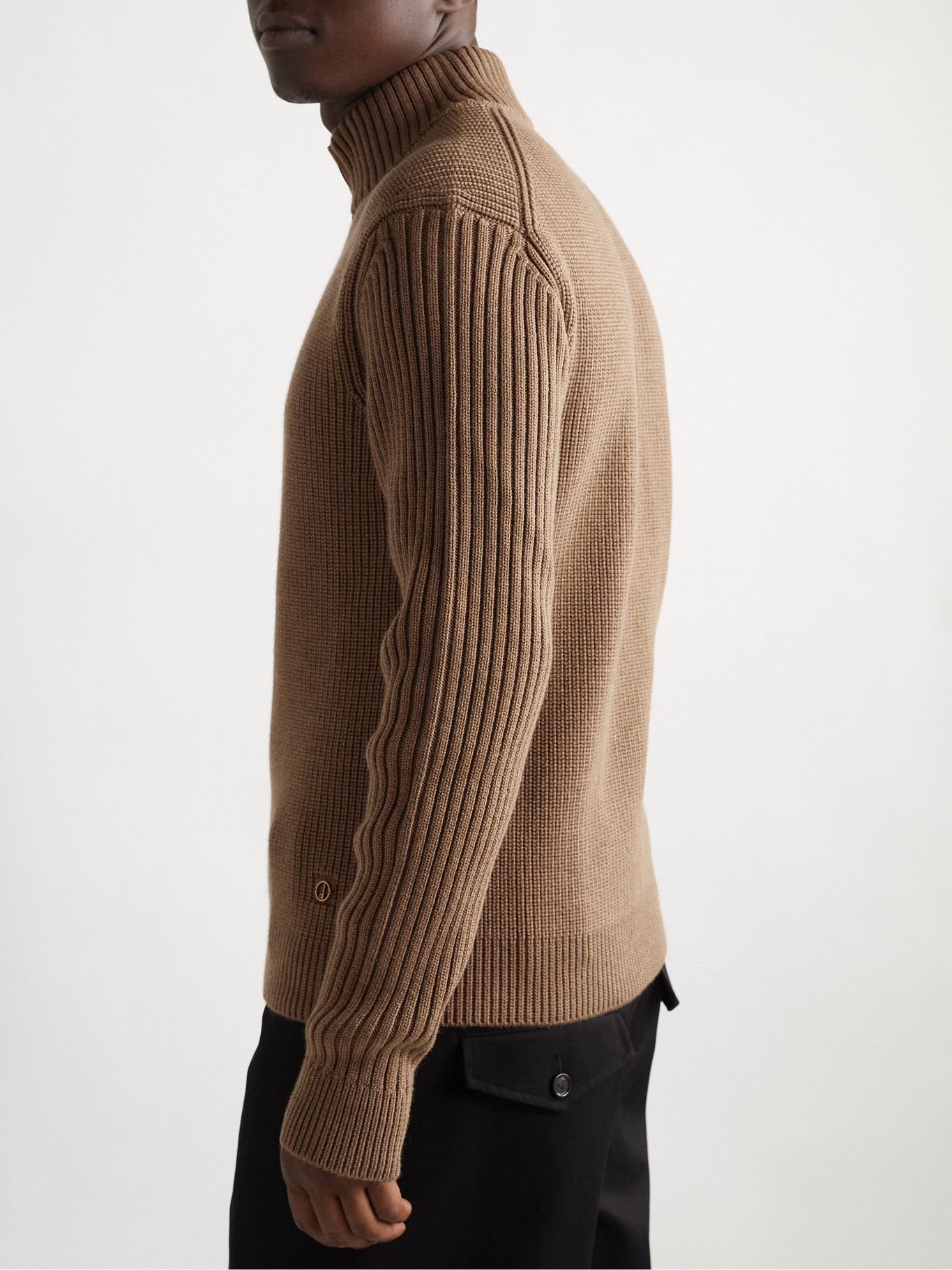 merino wool half zip jumper