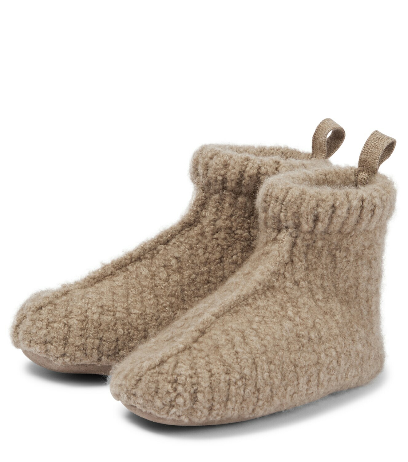 Loro Piana - Ribbed-knit cashmere slippers Loro Piana