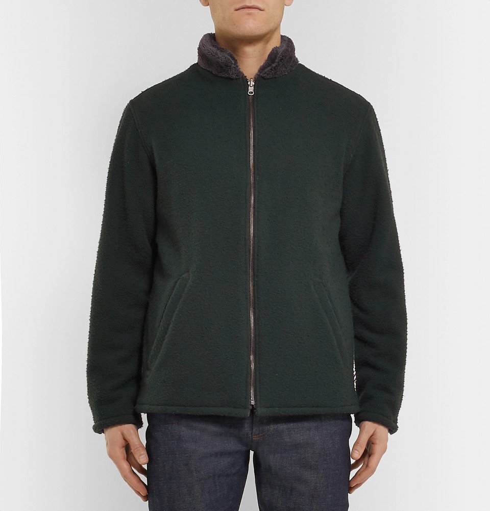 Freemans Sporting Club - Reversible Boiled Wool-Blend and Fleece Jacket ...