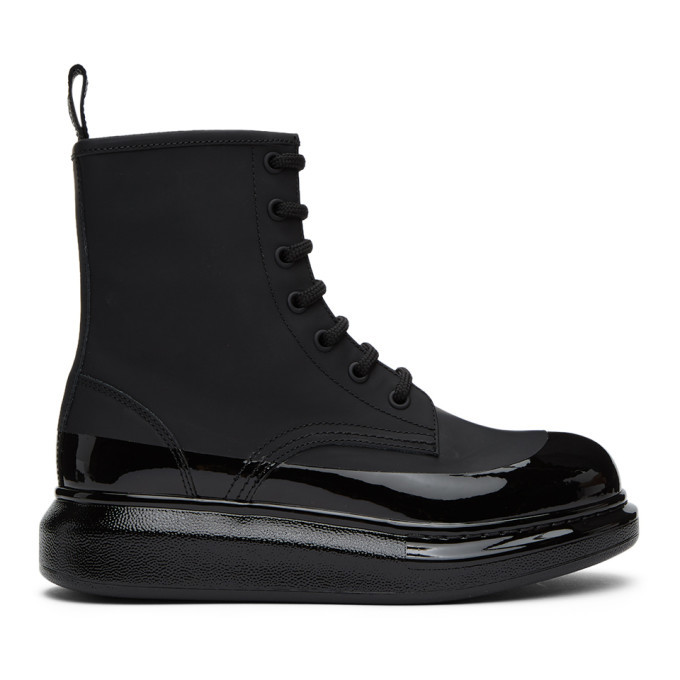 alexander mcqueen black hybrid hiking boots