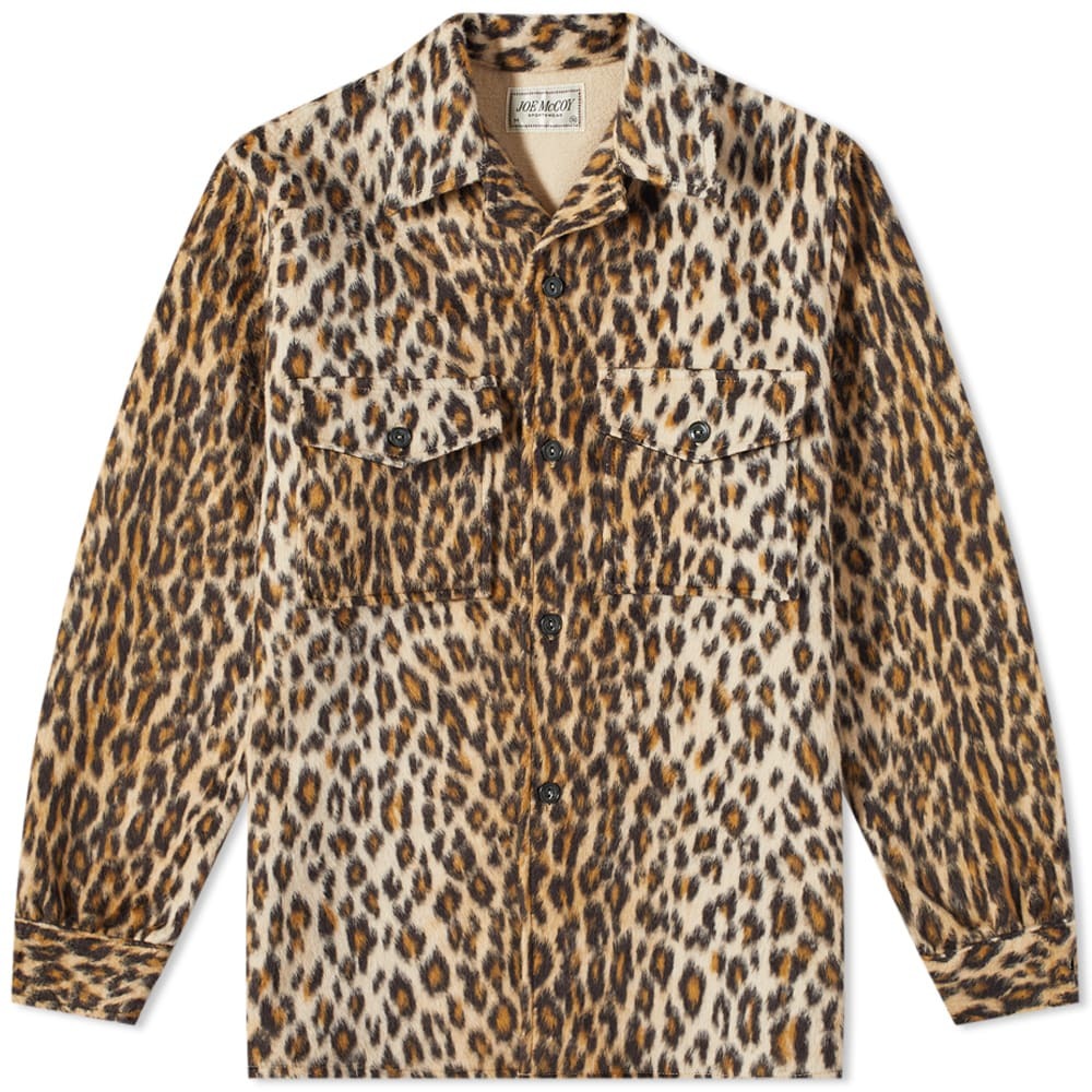 The Real McCoys Joe Mccoy Leopard Fur Open Collar Shirt The Real McCoys