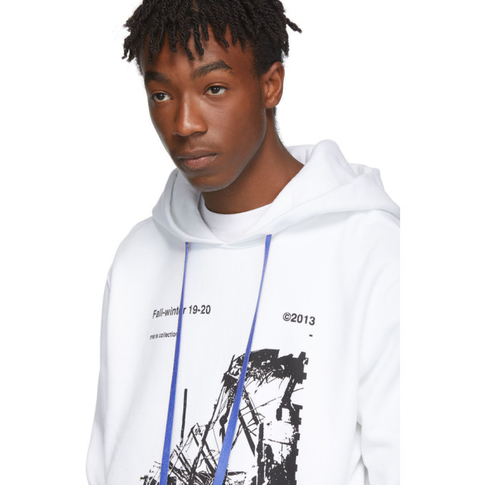 Black Ruined Factory Slim Hoodie Off-White