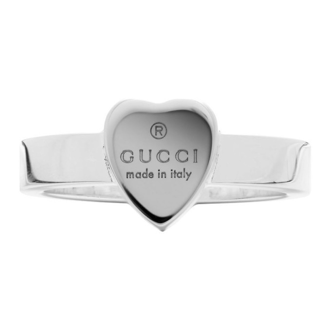 gucci ring silver heart