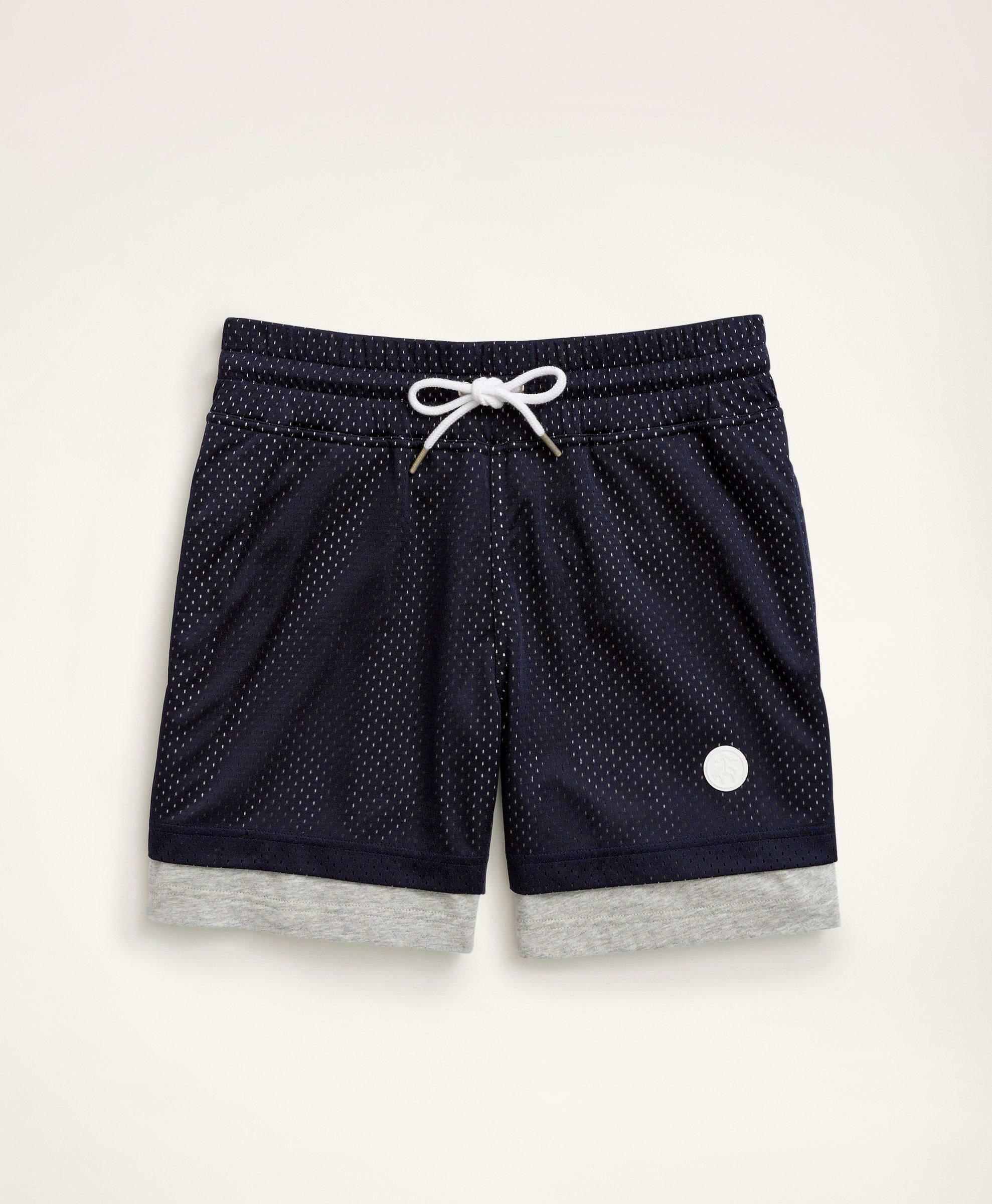 Brooks Brothers Men's Layered Gym Shorts | Navy