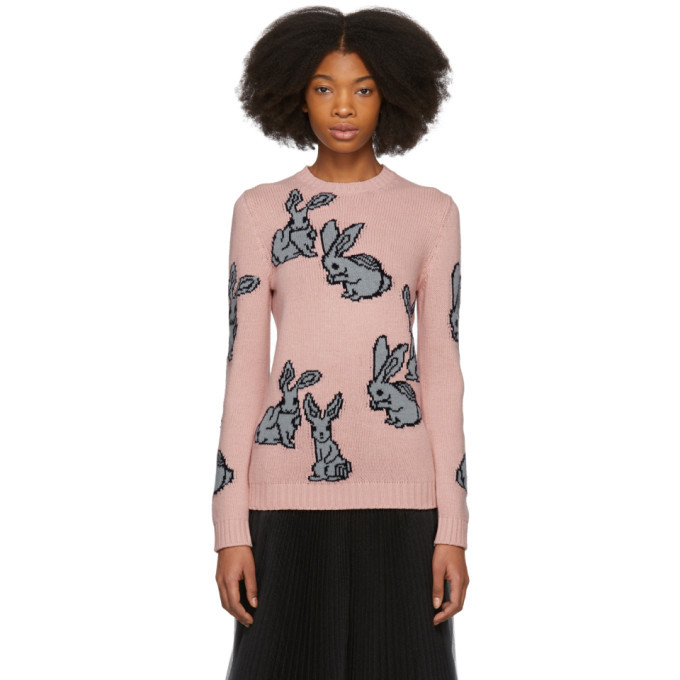 Prada Pink Cashmere Rabbit Sweater Prada