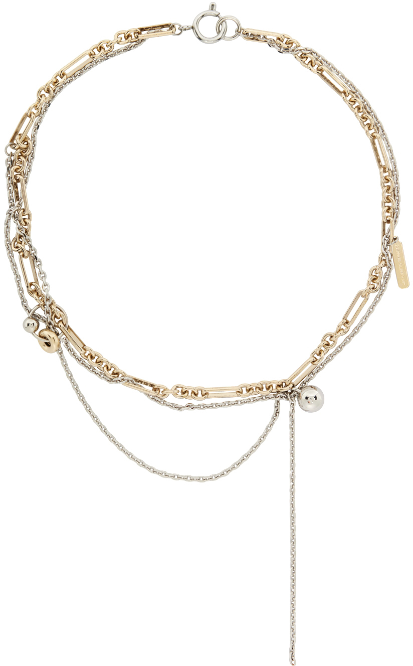 Justine Clenquet Silver & Gold Rachel Necklace Justine Clenquet