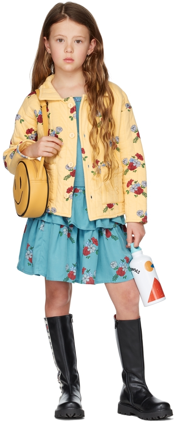 The Campamento Kids Yellow Flowers Padded Jacket