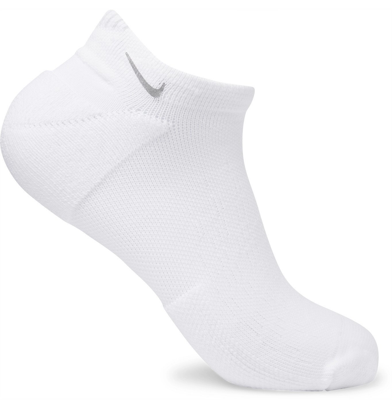 Nike Running - Elite Cushioned Dri-FIT No-Show Socks - White Nike Running