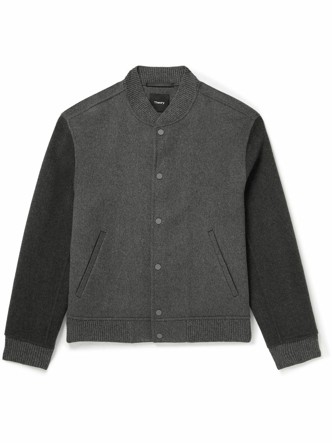 Theory - Wool and Cashmere-Blend Bomber Jacket - Gray Theory