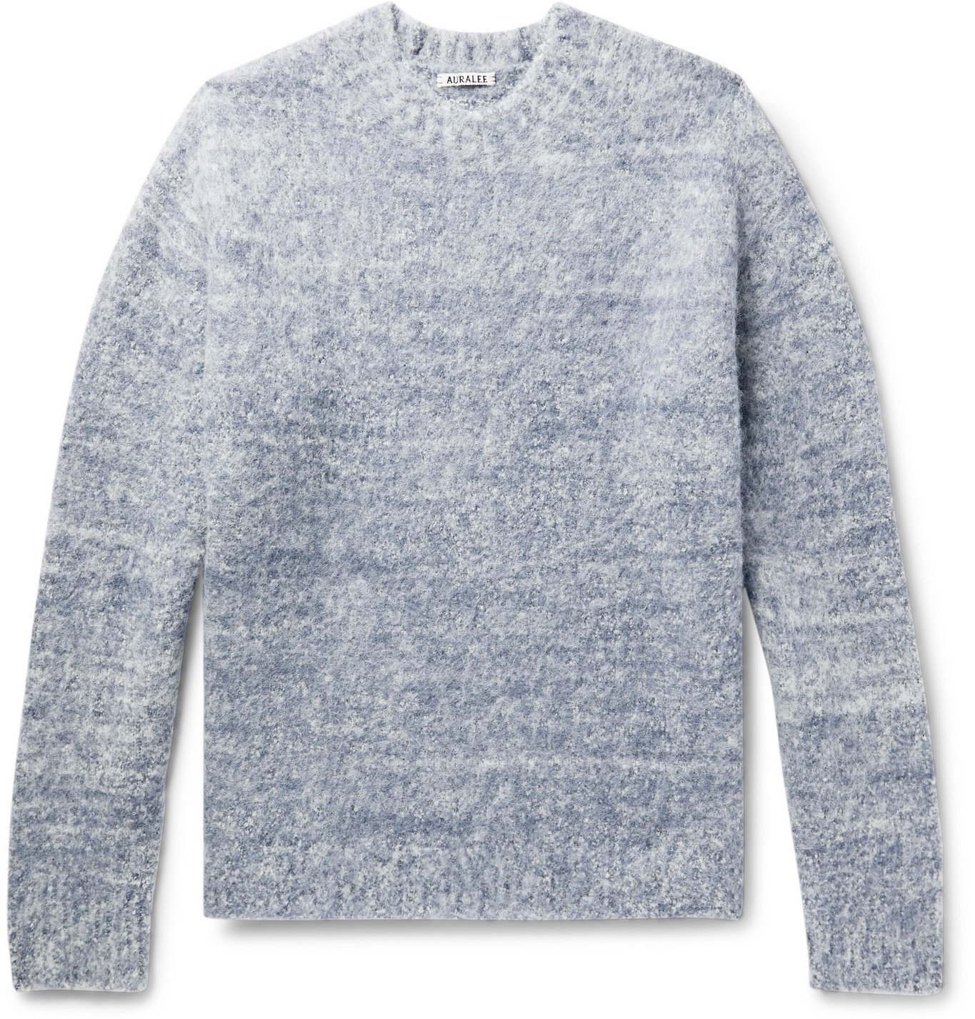 Auralee - Brushed Mélange Wool-Blend Sweater - Gray Auralee