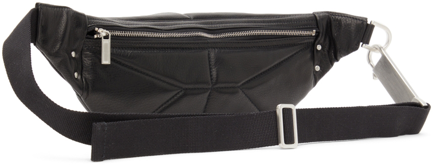 Rick Owens Black Leather Geo Bumbag Rick Owens