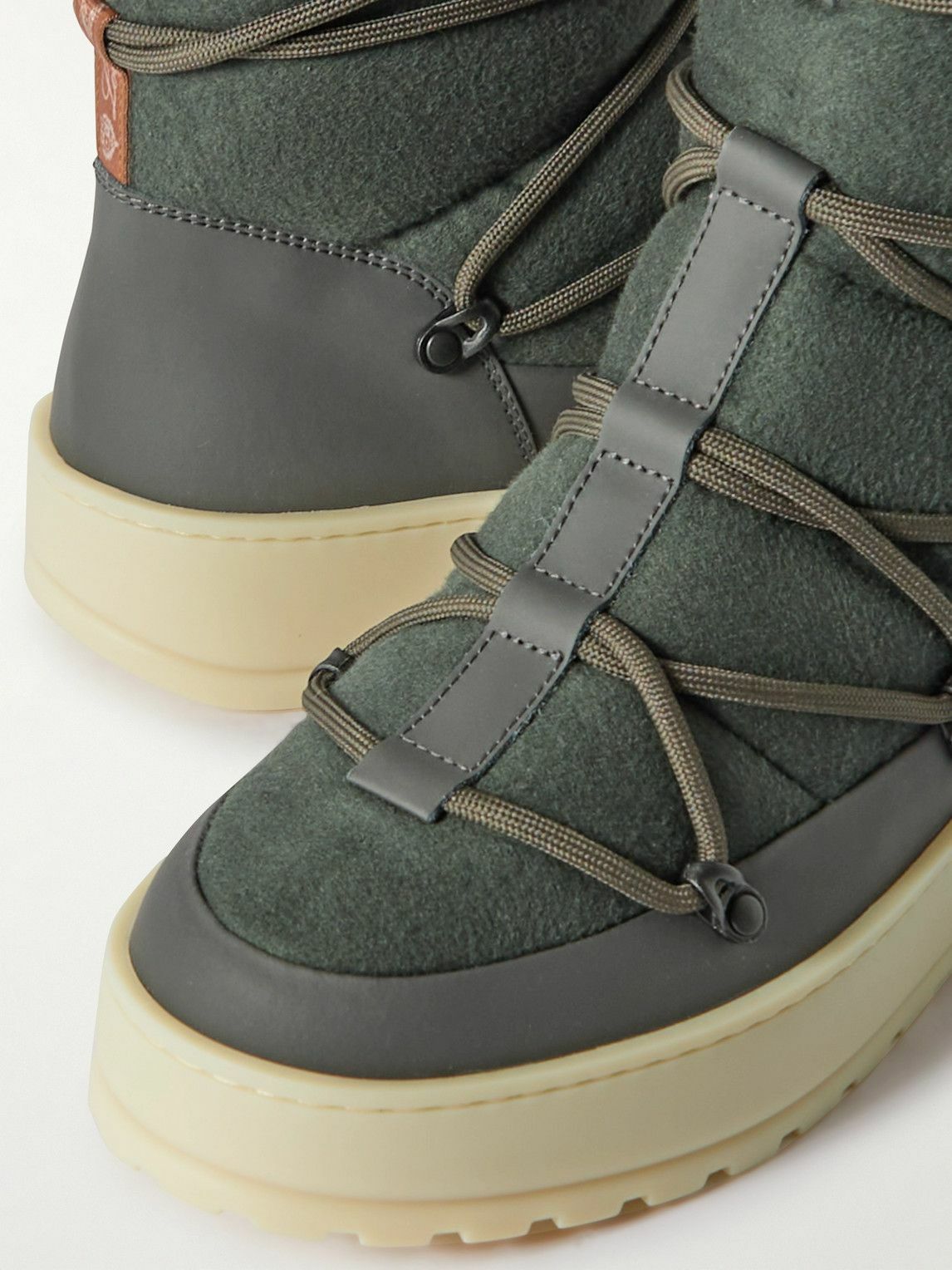Loro Piana - Snow Wander Quilted Leather-Trimmed Cashmere Boots - Green ...
