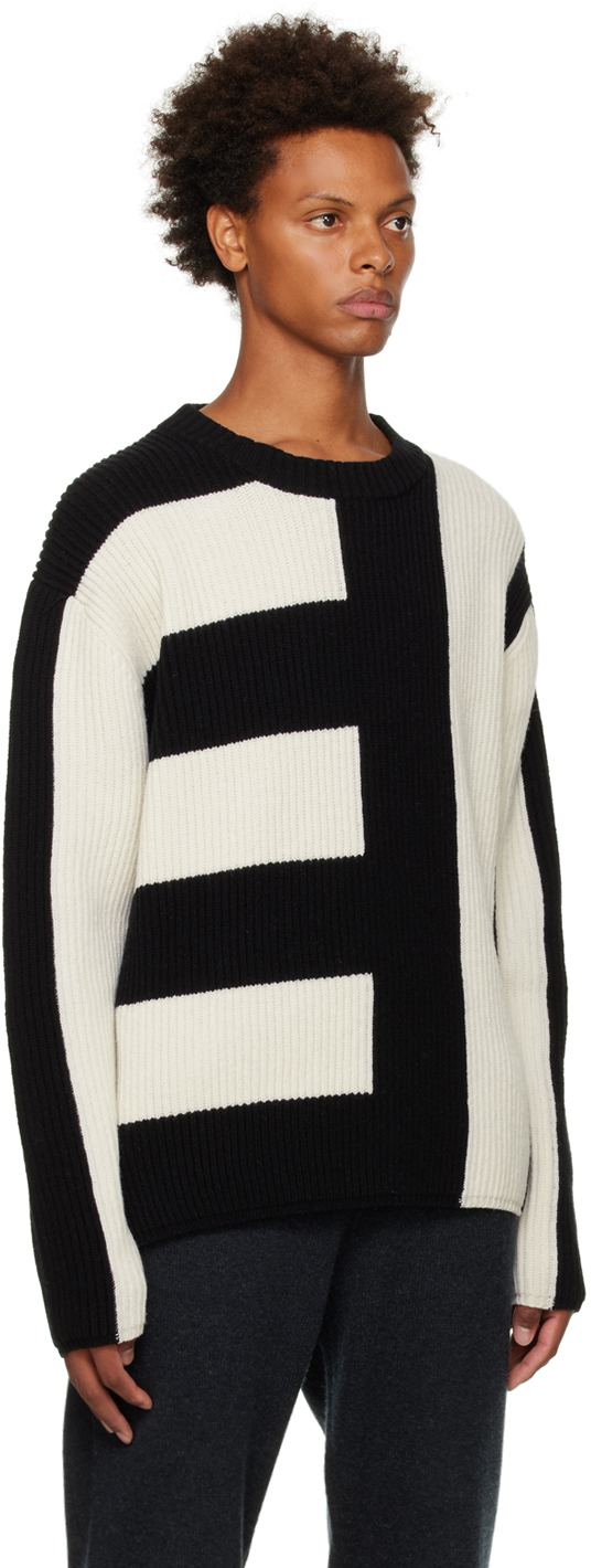 Joseph Black & Off-White Stripe Sweater Joseph