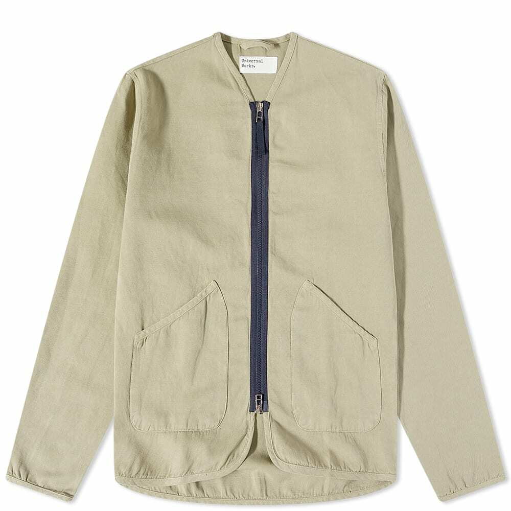 Universal Works Men's Zip Liner Jacket in Sand Universal Works