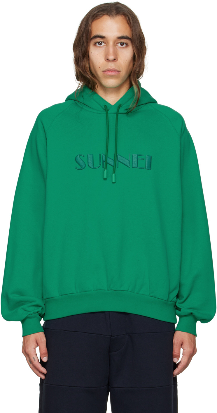 Sunnei Navy Embroidered Hoodie Sunnei