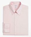Brooks Brothers Men's Stretch Madison Relaxed-Fit Dress Shirt, Non-Iron Pinpoint Button-Down Collar | Pink