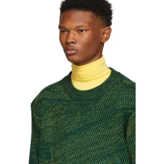 Namacheko Green Three Ply Asymmetric Sweater Namacheko
