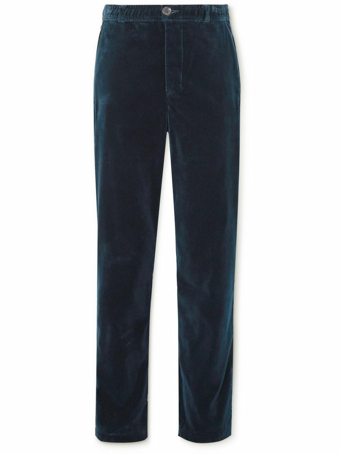 Oliver Spencer - Cotton-Velvet Drawstring Trousers - Blue Oliver Spencer