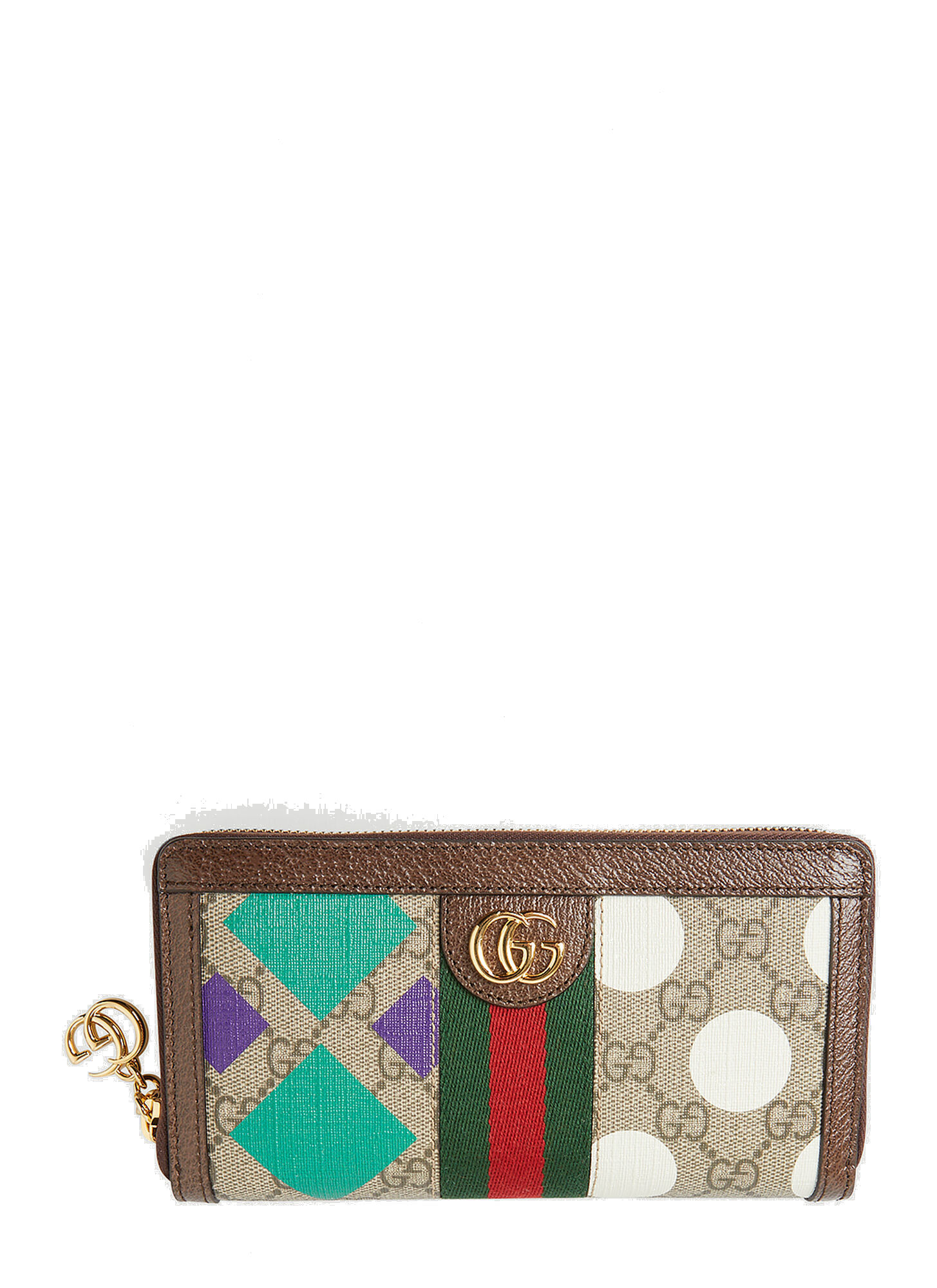 Ophidia Printed Wallet in Brown Gucci