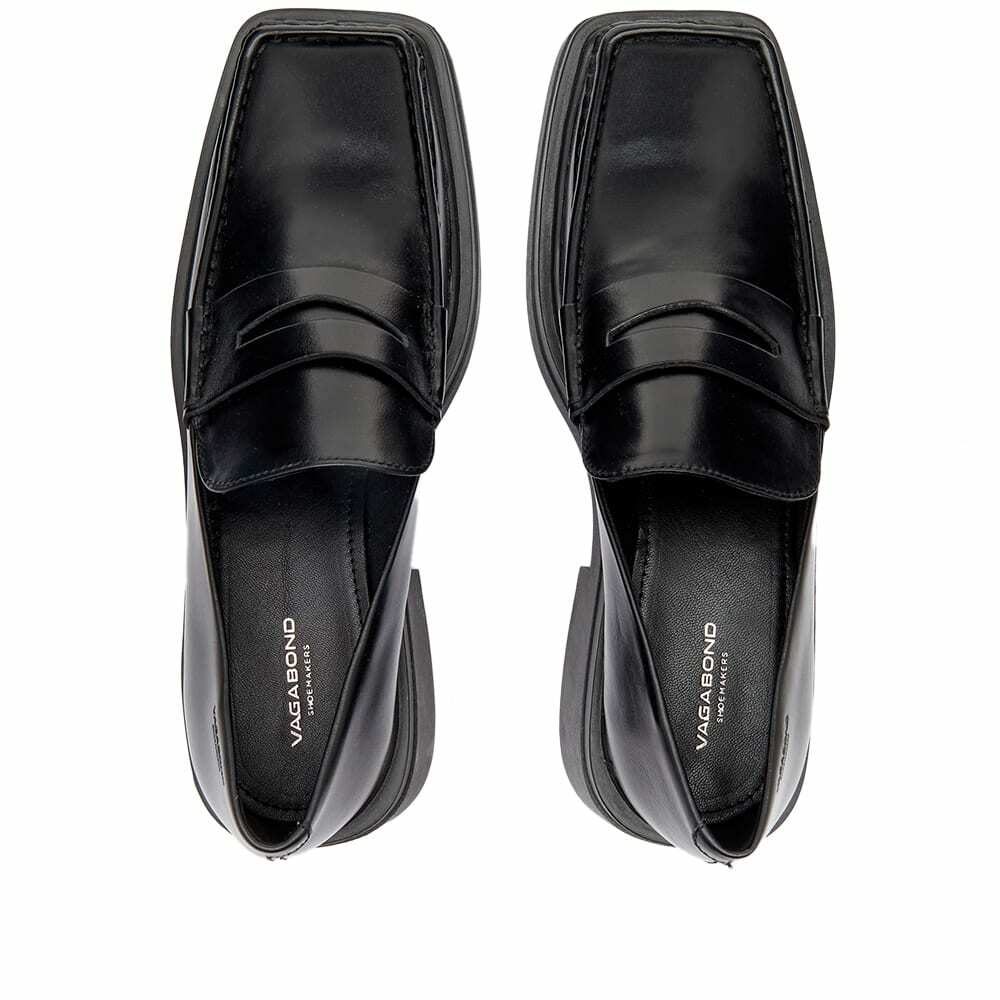 Vagabond Women's Eyra Square Toe Loafer Shoe in Black Vagabond