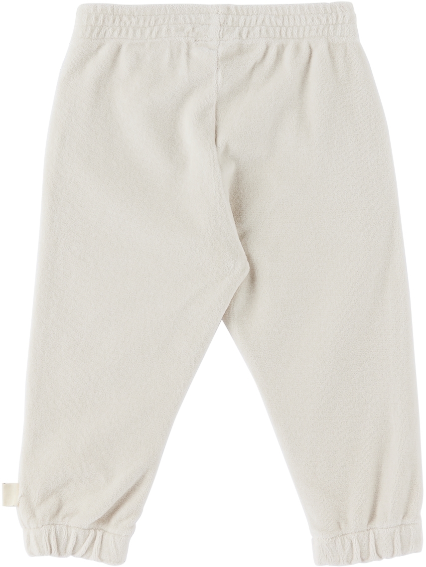 Wynken Baby Off-White Velour Track Pants Wynken