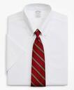 Brooks Brothers Men's Stretch Soho Extra-Slim-Fit Dress Shirt, Non-Iron Pinpoint Short-Sleeve | White
