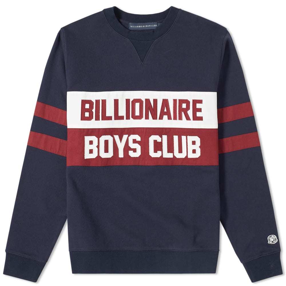 Billionaire Boys Club Varsity Cut & Sew Crew Sweat Blue Billionaire ...