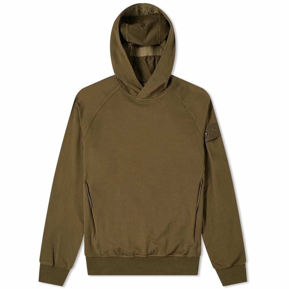 Photo: Stone Island Men's Ghost Popover Hoody in Military Green