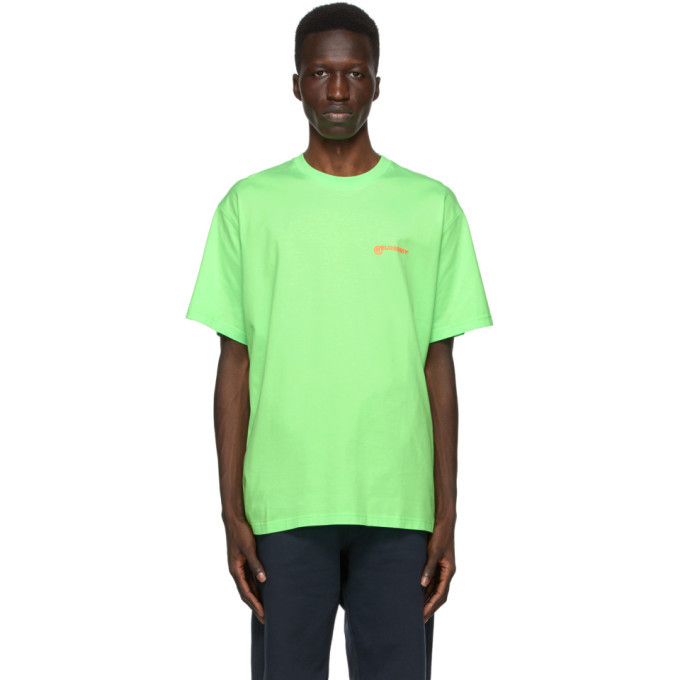 Burberry Green Aaron Slogan T-Shirt Burberry