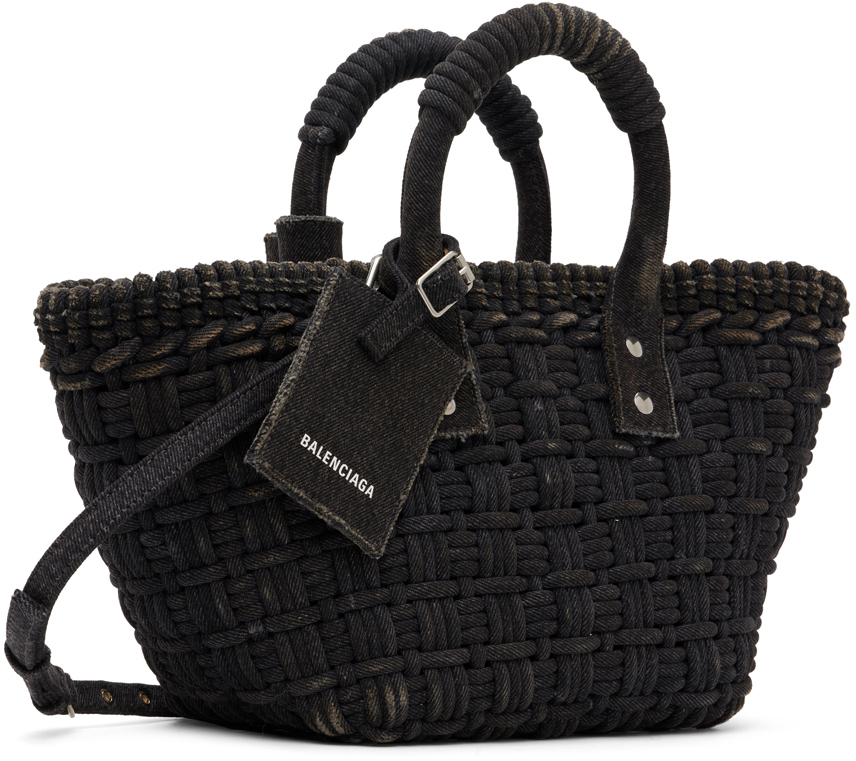 Balenciaga Black XS Bistro Basket Bag Balenciaga