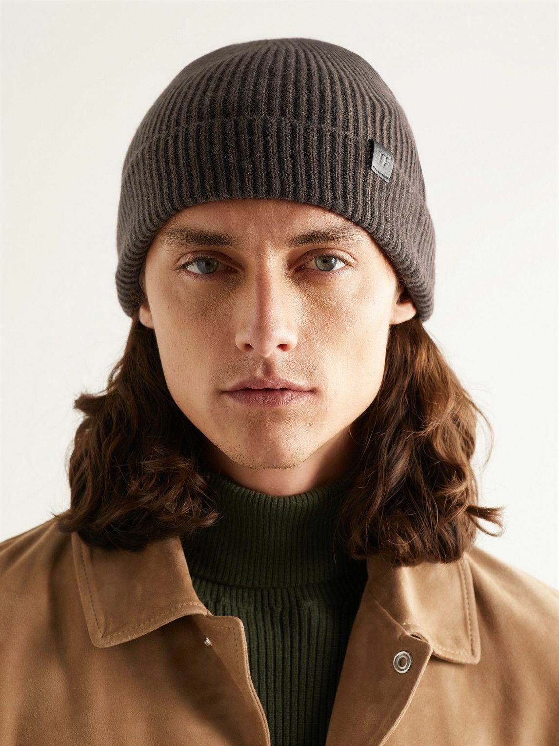 TOM FORD - Logo-Appliquéd Ribbed Cashmere Beanie - Brown TOM FORD