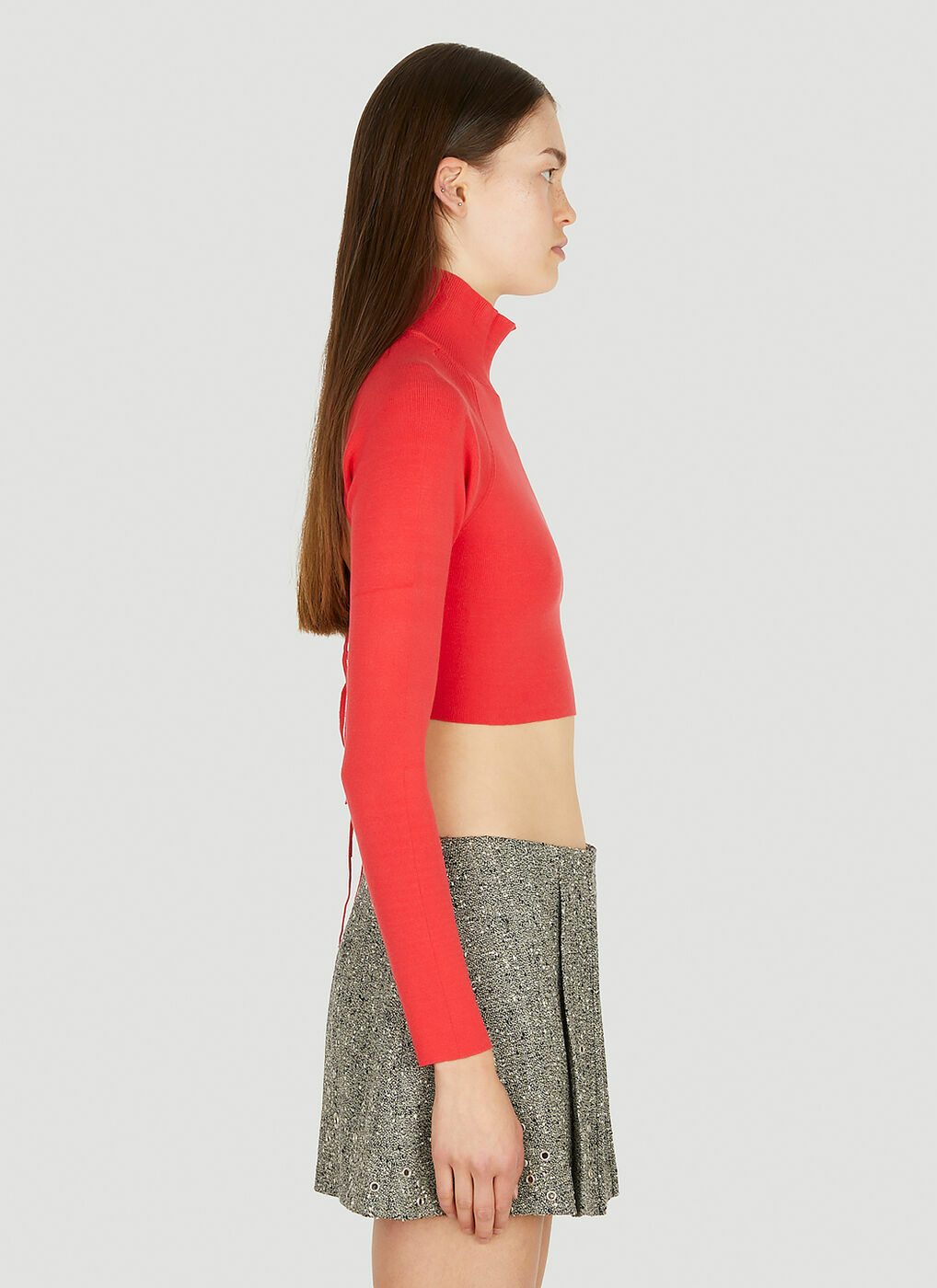 Open Back CropTop in Red Rokh