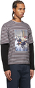 Rassvet Brown & Grey Striped Slava Mogutin Edition Long Sleeve T-Shirt