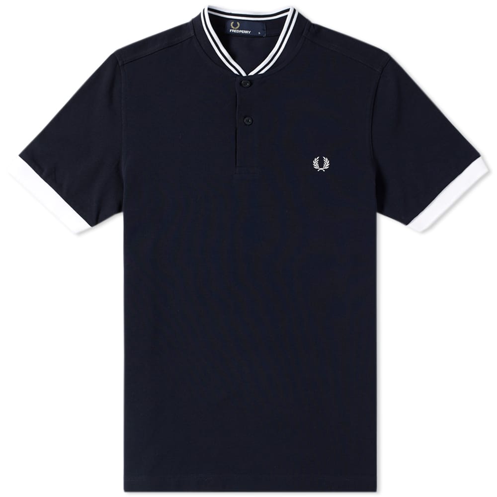 Fred Perry Bomber Collar Pique Polo Fred Perry Laurel Wreath
