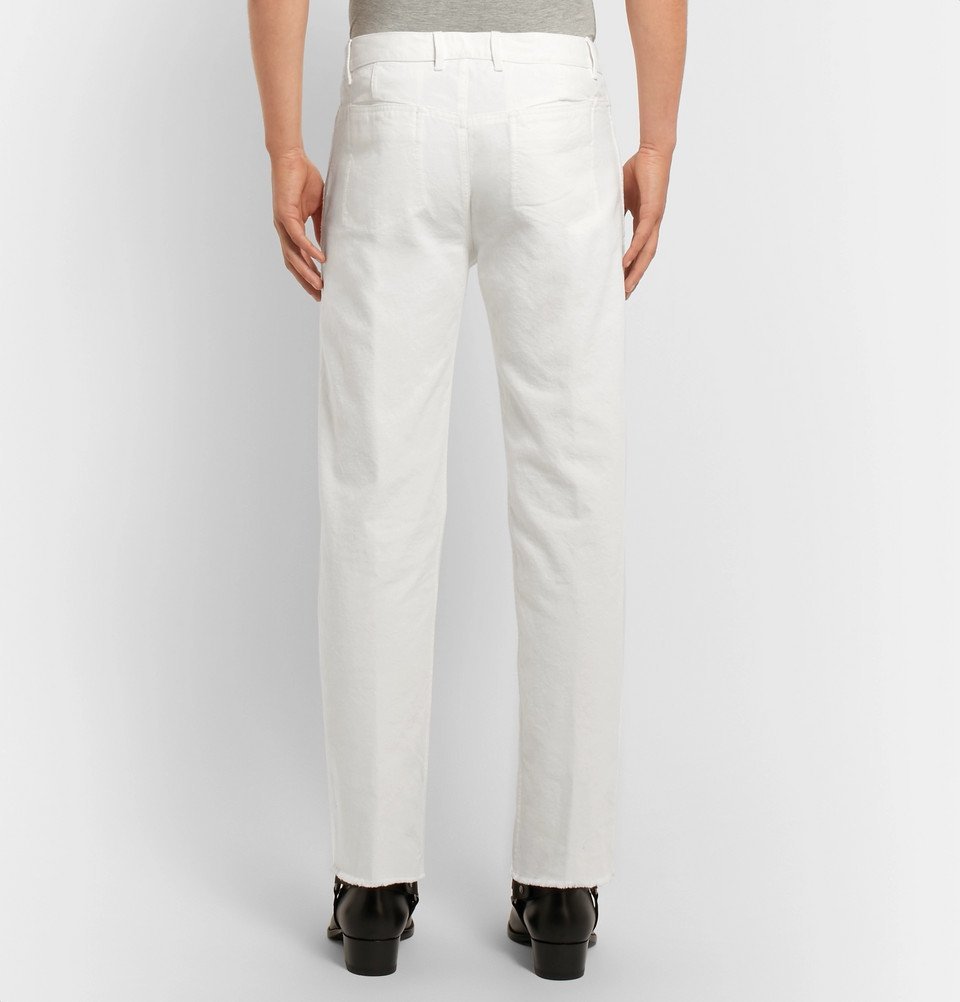 Haider Ackermann - Slim-Fit Distressed Denim Jeans - Men - Off