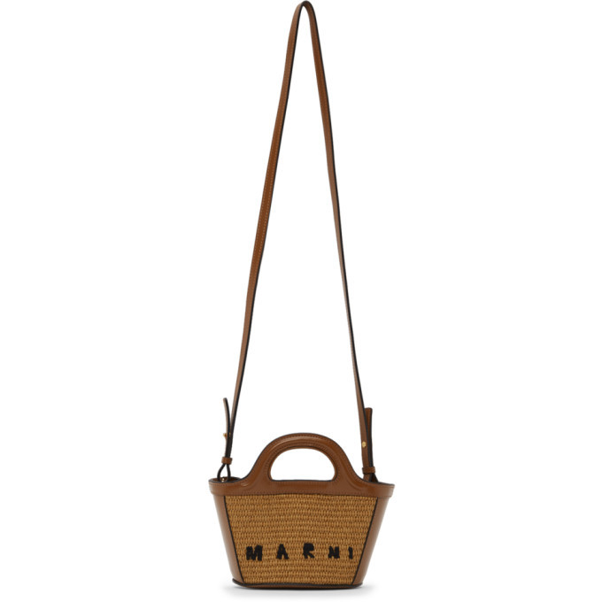 Marni Brown Micro Tropicalia Tote Marni