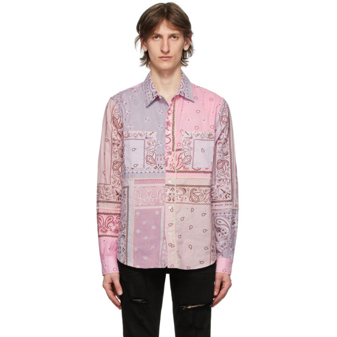 Amiri Purple Flannel Bandana 