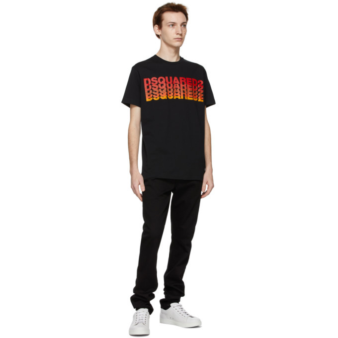 Dsquared2 Black Multi Logo T-Shirt 