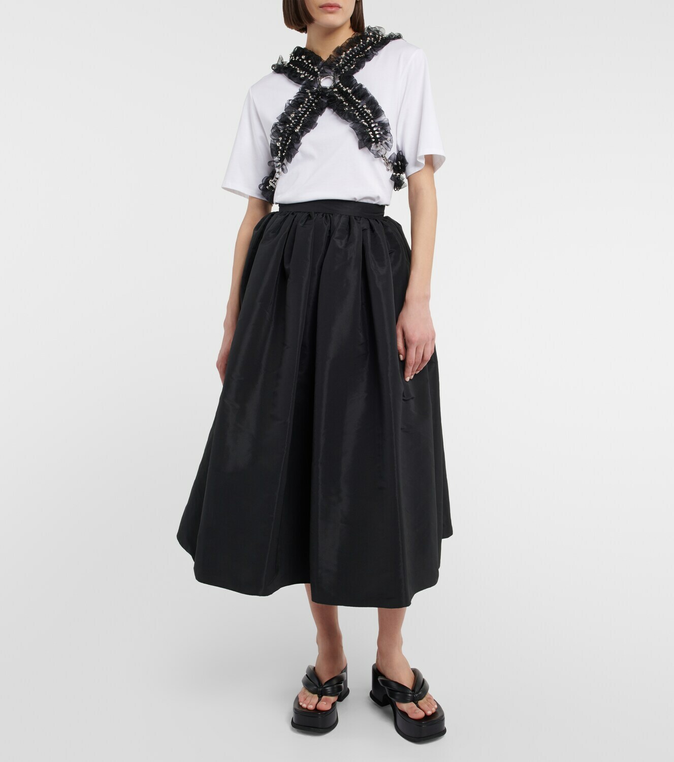 Noir Kei Ninomiya - Embellished harness-detail top Noir Kei Ninomiya