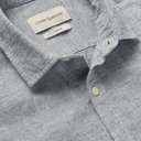 Oliver Spencer - Clerkenwell Slim-Fit Striped Brushed-Cotton Shirt - Indigo