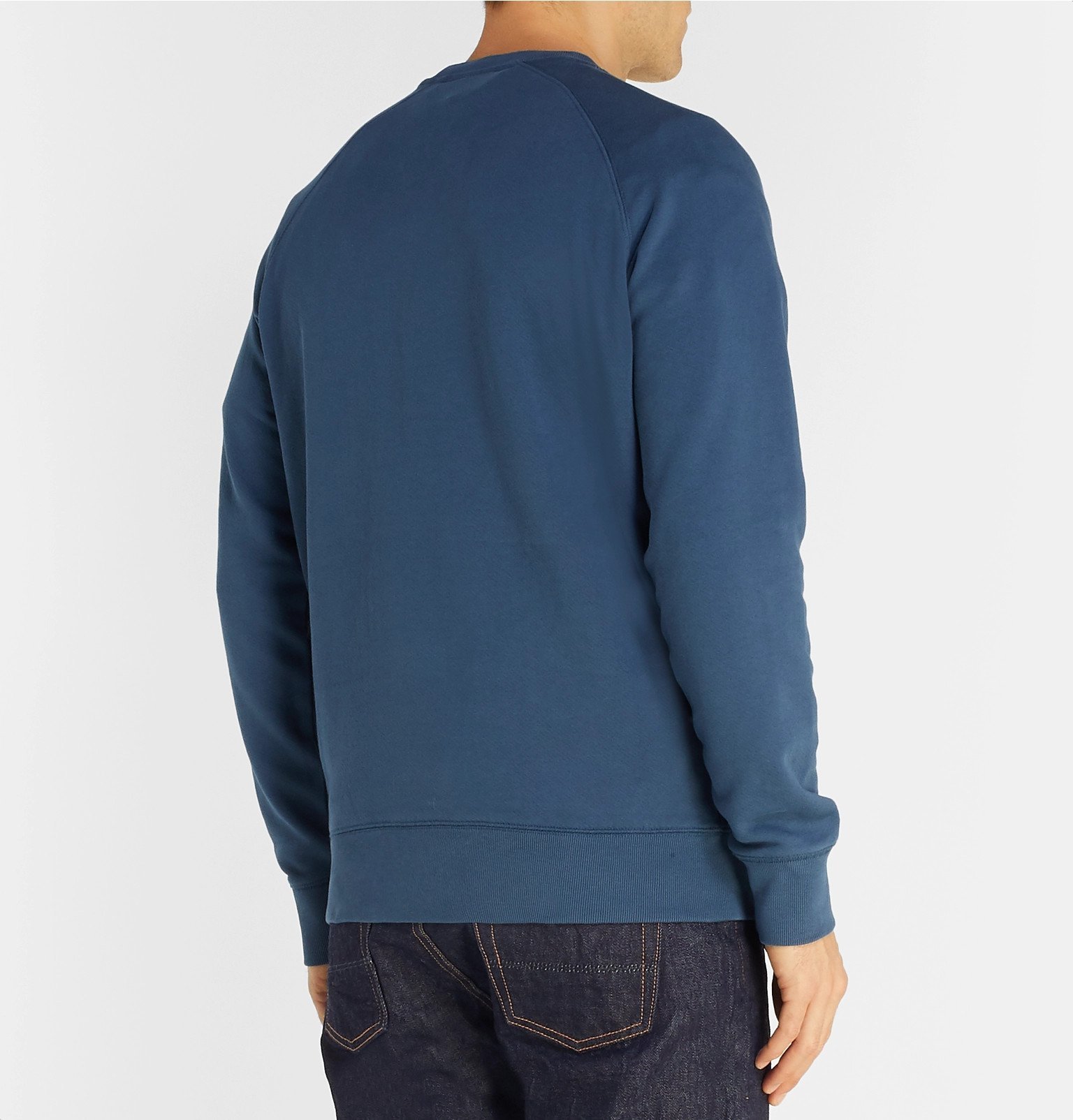 Maison Kitsuné - Logo-Appliquéd Loopback Cotton-Jersey Sweatshirt ...