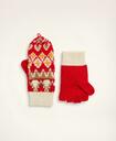 Brooks Brothers Women's Merino Wool Knit Fair Isle Gloves | Red