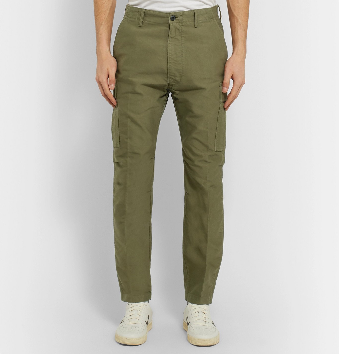 TOM FORD - Slim-Fit Cotton Cargo Trousers - Green TOM FORD