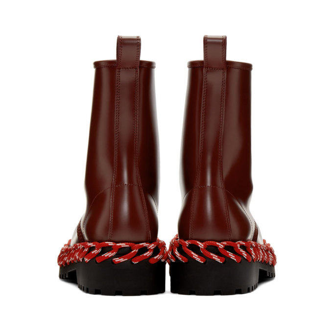 balenciaga burgundy boots